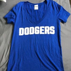 Victoria's Secret Tops - VS Blue Dodgers “3 strikes your out” T-shirt Victoria's Secret Tops - VS Blue Dodgers “3 strikes your out” T-shirt